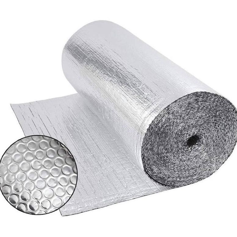 

BUBBLE WRAP ALUMINIUM FOIL 2 SISI 60 CM x 25 Meter PEREDAM PANAS Terbaru Termurah (Roll)