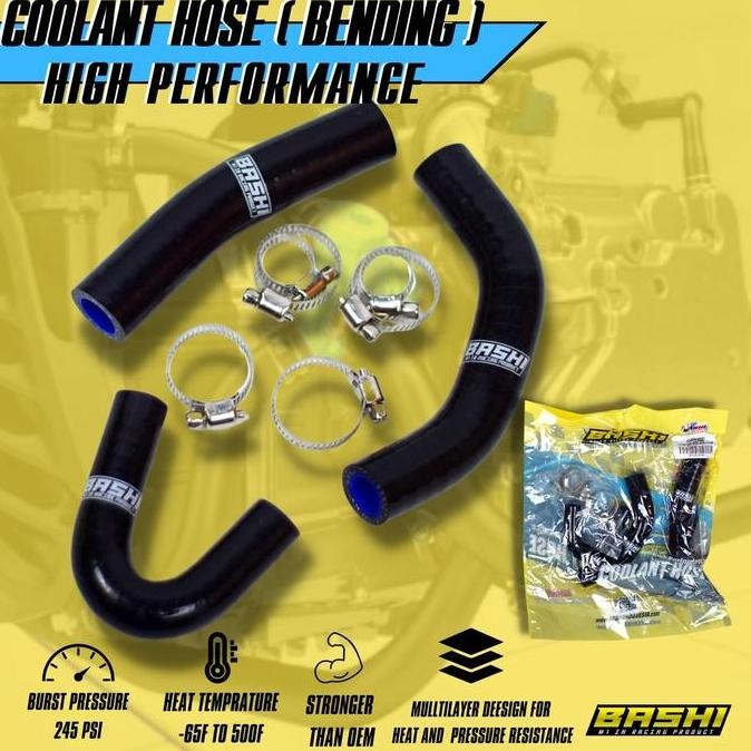 SELANG RADIATOR BASHI COOLANT HOSE VARI0 125/15O PCX/4DV TAHAN PANAS ENGINE MOTOR MOTORCYCLE 2904T