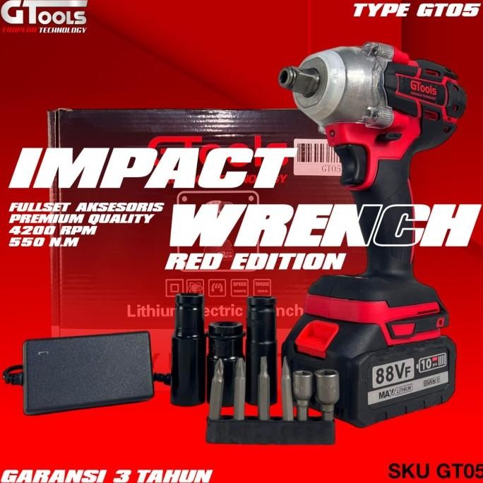 Promo Pembuka Baut Impact Wrench Gtools Gt05 Cvt Roda Motor Mobil