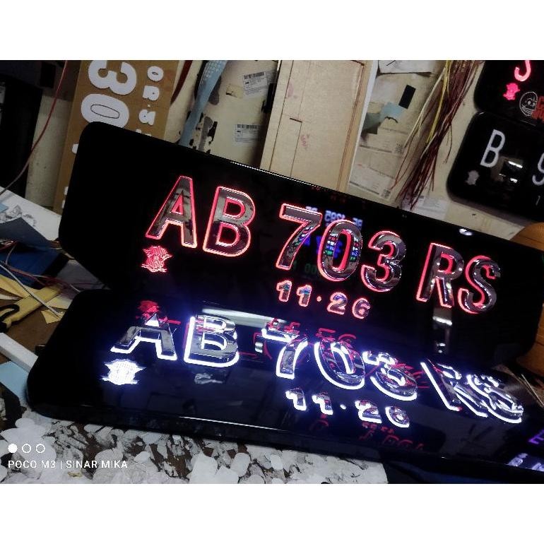 plat nomor huruf timbul (satuan)/ huruf timbul chrome