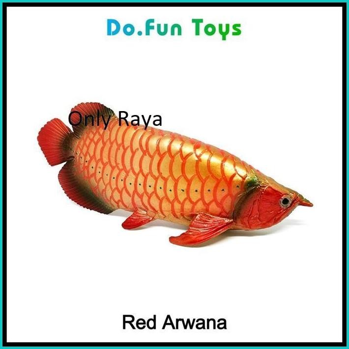 ANIMAL FIGURINE | RED AROWANA / MAINAN MINIATUR BINATANG IKAN ARWANA MERAH