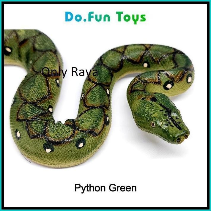 ANIMAL FIGURINE | PYTHON SNAKE NEW / MAINAN MINIATUR BINATANG ULAR PITON / SANCA
