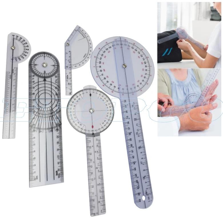 

6Pcs/Set 5Pcs 3Pcs/Set Protractors Multi-Ruler Spinal Finger Goniometer Angle Medical Spinal Ruler 180/360 Degree Measuring Tool