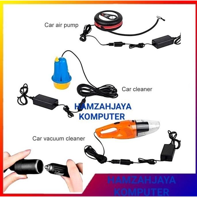 Colokan Lighter Adaptor Vacum Vacuum Cleaner Mobil Ke Listrik 12V 10A - Asli