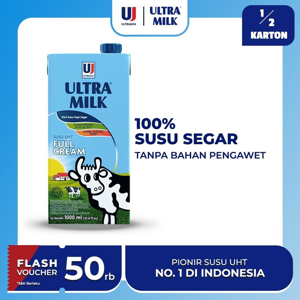 

Spesial/ Ultra Milk Full Cream 1000 Ml {Terbaru/Terlaris/Tergcor/Kekinian}