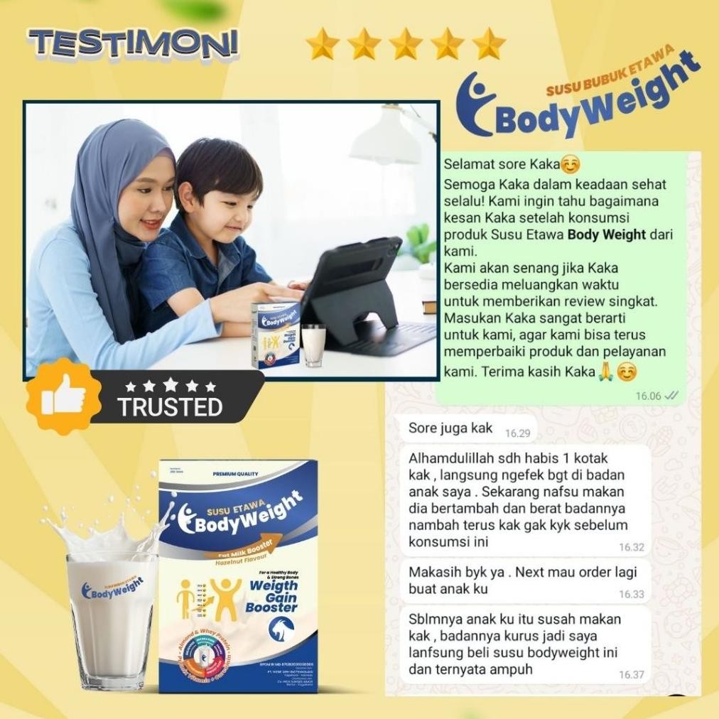 

Spesial/ Bodyweight Susu Etawa Untuk Menambah Berat Badan Susu Kambing Etawa Membantu Meningkatkan Nafsu Makan Dan Masa Otot Kemasan 250Gr Paket 1 Box {Terbaru/Terlaris/Tergcor/Kekinian}