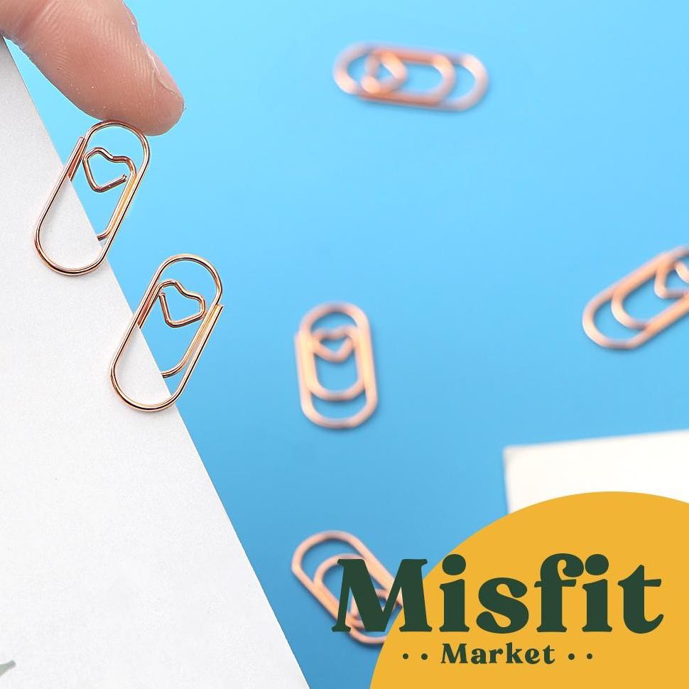 

NEW HEART SHAPED PAPER CLIP 20 MM (50 PCS) KLIP KERTAS BENTUK HATI PAPERCLIP METAL GOOD PRODUK SIAP KIRIM