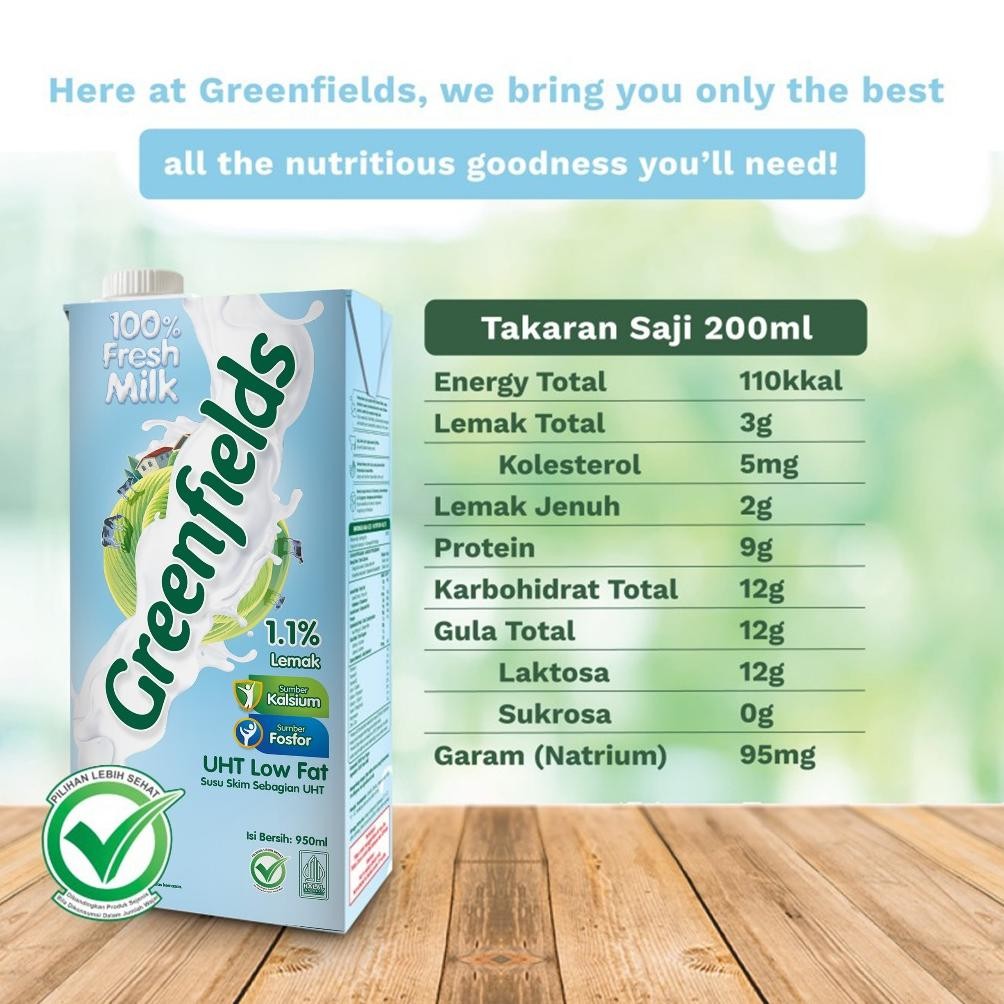 

Spesial/ [Triplepack] Susu Greenfields Uht Low Fat 950Ml X 3 Pcs {Terbaru/Terlaris/Tergcor/Kekinian}