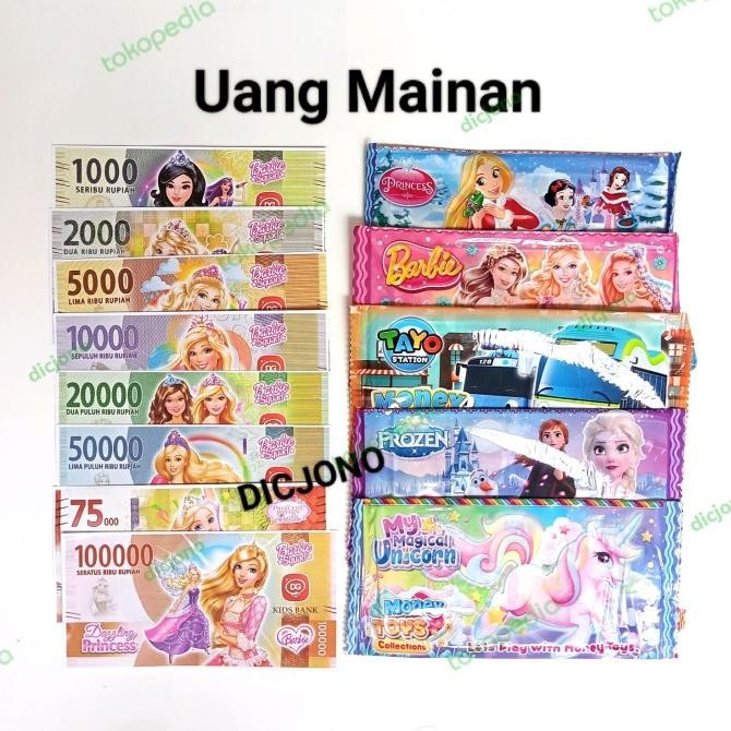 Mainan Uang Kertas Karakter / Money Toys Co