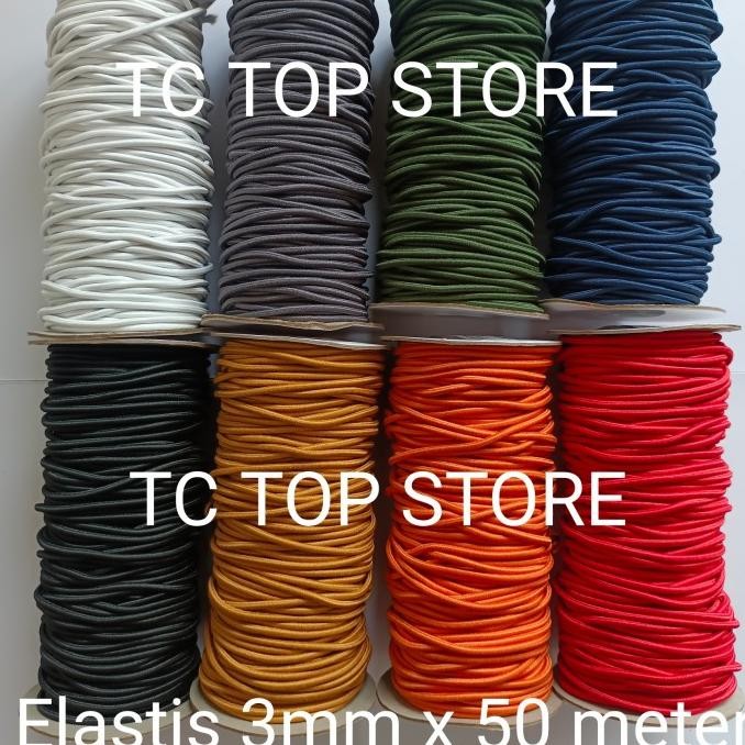 

ready !!! Tali Elastis 3mm (50 meter) / Tali karet / Tali String