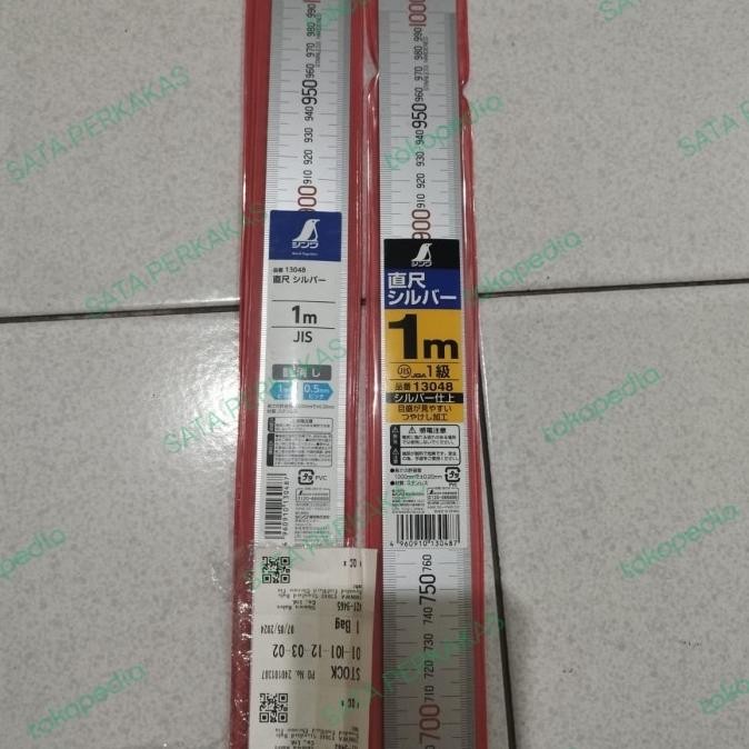 

Shinwa Penggaris 100cm Stainless Steel Rule 1m Hard Chrome JIS 13048 murah