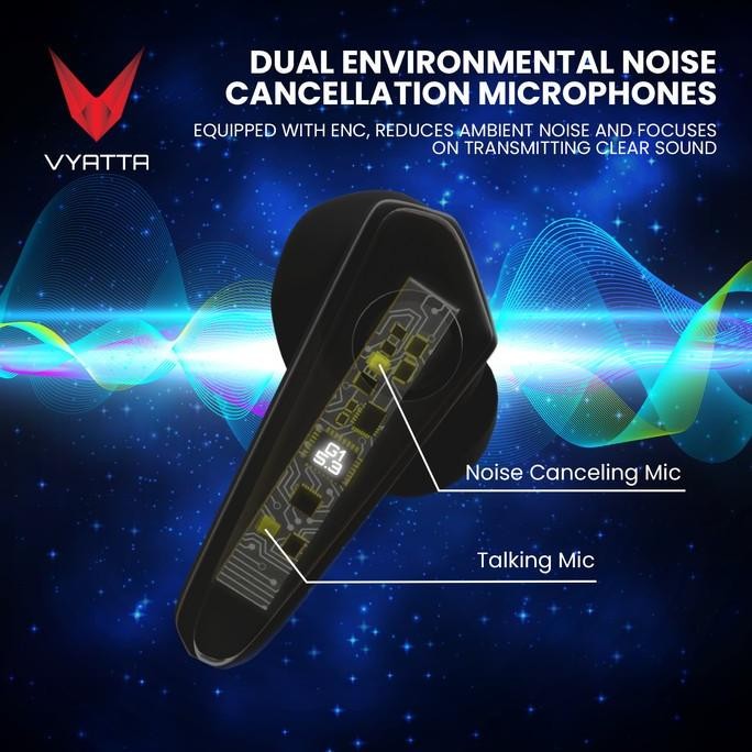 VYATTA AIRBOOM NITRO GALAXY TWS BLUETOOTH HEADSET EARPHONE GAMING G