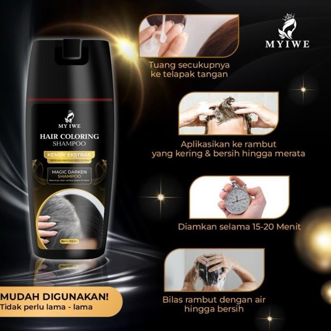 SHAMPO PEWARNA RAMBUT INSTANT CEPAT SAMPO MY IWE HAIR COLOUR ORIGINAL