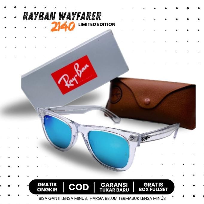 new kacamata hitam RAYBAN006 wayfarer 2140 LENSA KACA LIMITEDEDITION / anti radiasi UV / kacamata fa