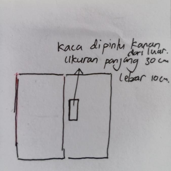 Pesanan Pintu Aluminium 2 Daun