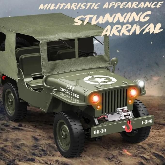 Jjrc C8815 Jeep Willys Military Rc Car Crawler Off-Road Full Propo Rtr Co