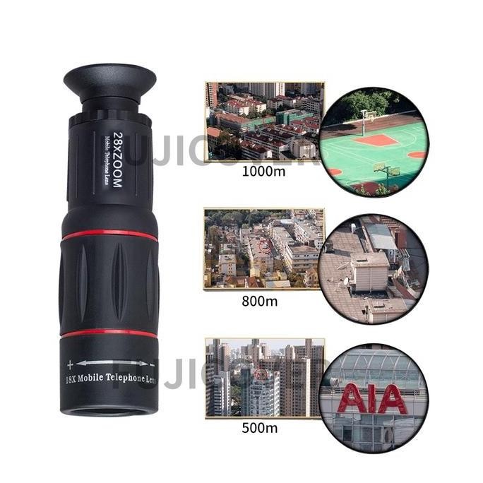 Ready StockApexel 28X Lensa Zoom HP Lensa Apexel 18x25 Original Telezoom Apexel 18X Lensa Handphone 