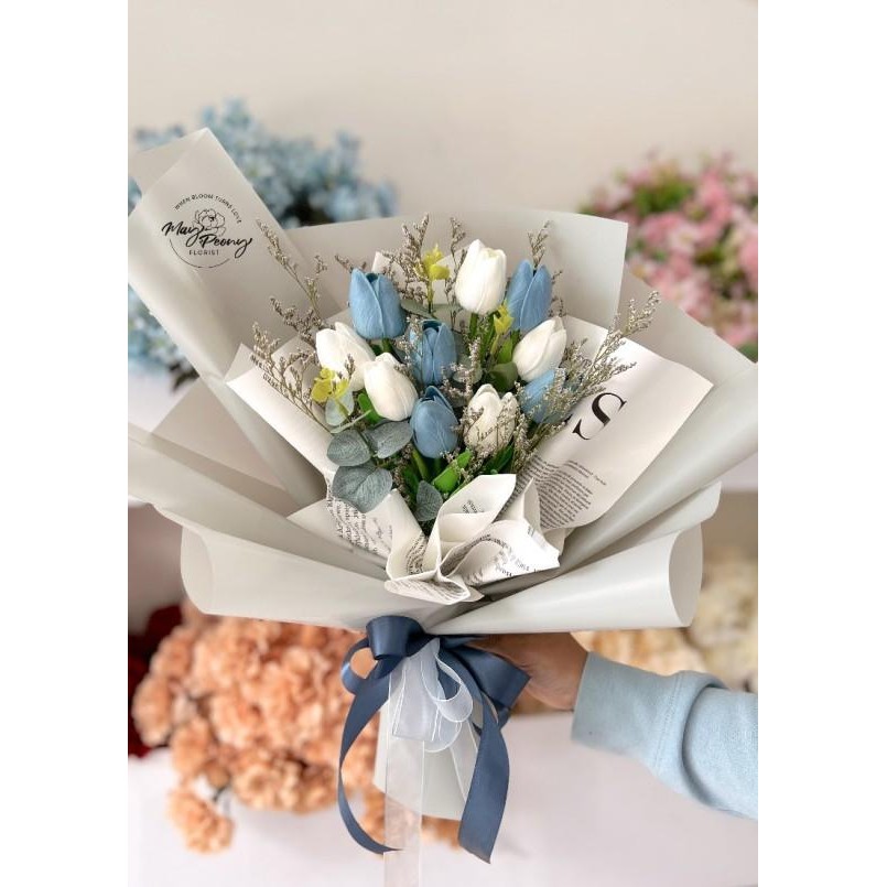 Artificial Tulip Bouquet Buet Bunga Tulip Bunga Flower Buet