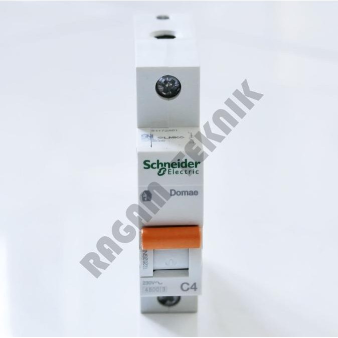 Miliki Mcb Schneider 4A /C4 Merlin Gerin Domae Stut Listrik Orange