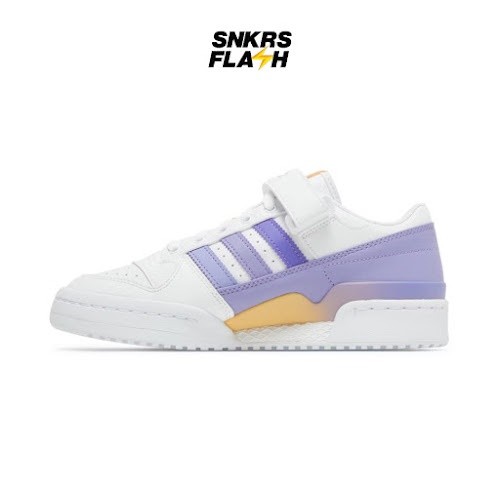 ADIDAS Kids Forum Low White Purple Sepatu Sneakers Anak - GY8209 - Size 35.5