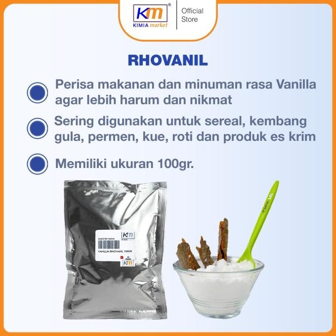 

Murah Rhovanil Vanillin Powder Rasa Vanilli Food Grade 100Gr