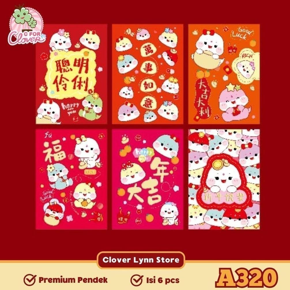 

Angpao Premium Pendek Imlek Tahun Ular 2025 Isi 6 Pcs Amplop Hongpao Snake Year