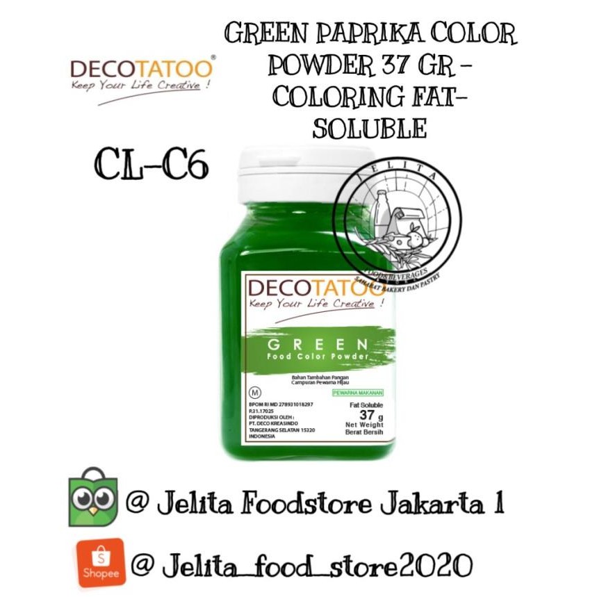 

Sale Decotatoo Green Paprika Color Powder 37 Gr-Coloring Fat-Soluble Cl-C6