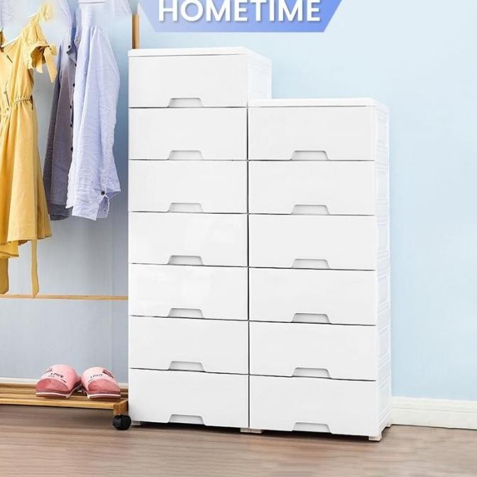 HOMETIME lemari Pakaian Plastik / Lemari Plastik Susun / Lemari Pakaian Anak