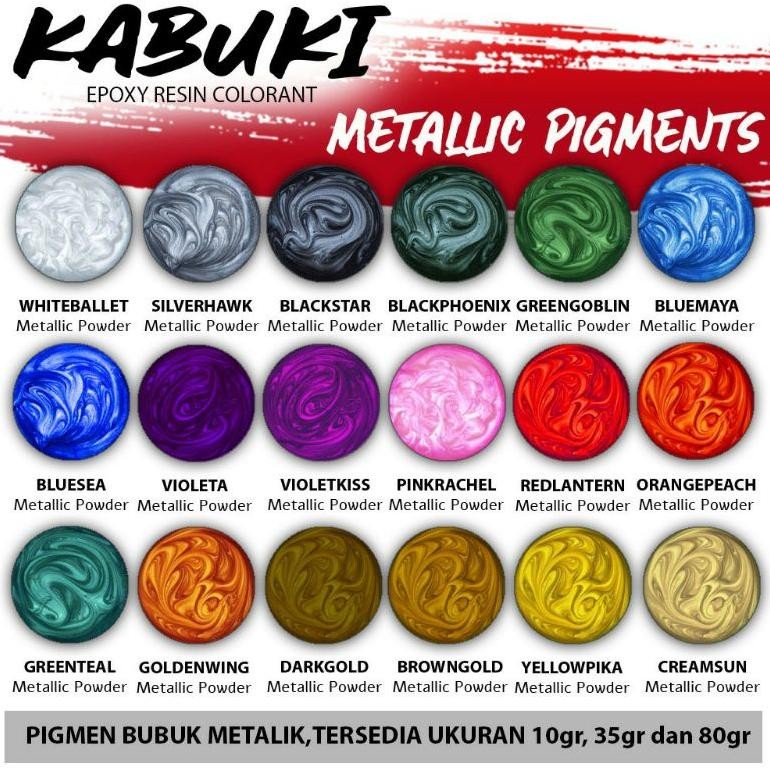 

Pigmen Pigment Metallic Metalik Metalic 80gr Bubuk Pewarna Resin Epoxy