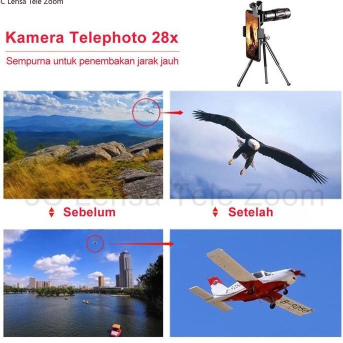 Apexel 28X Lensa Tele Zoom HP Lens Kamera Telezoom Apexel 18x25 Universal 18X Handphone Bermata HD P