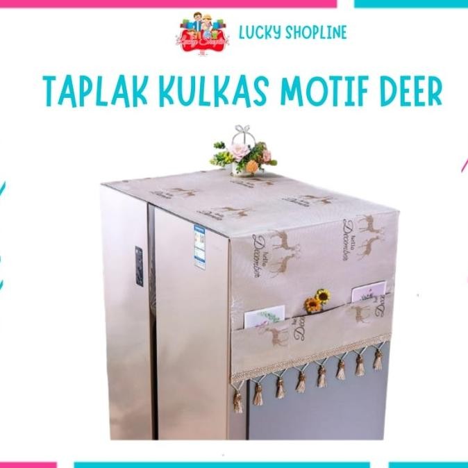 Cover Penutup Kulkas Taplak kulkas Multifungsi RENDA GS