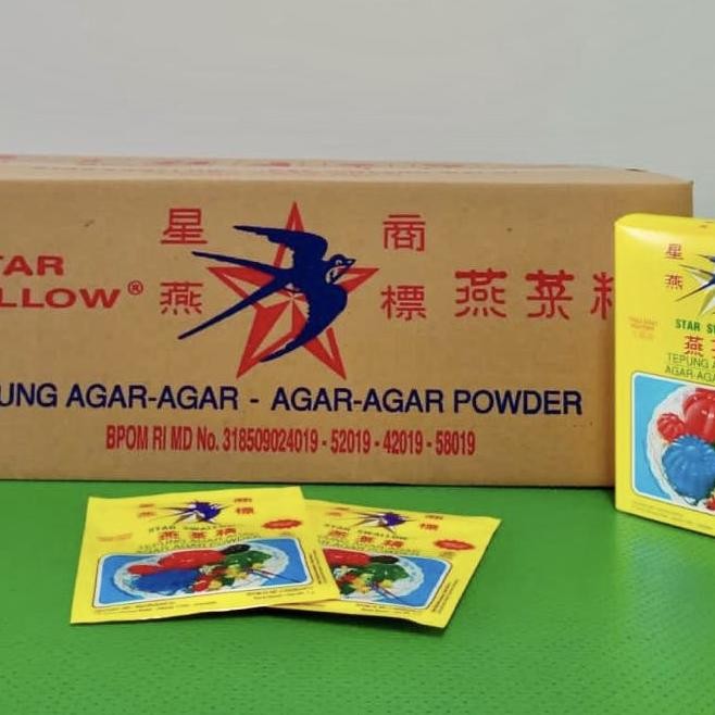 

Murah Star Swallow Tepung Agar Agar 1 Karton @24Box - Bening