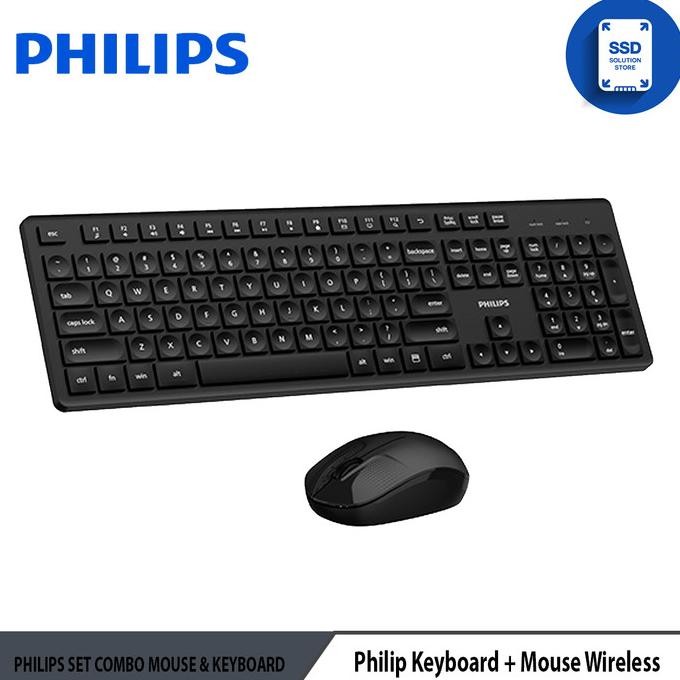 Philips SPT6358 Keyboard & Mouse Wireless 2.4G Silent Clicks