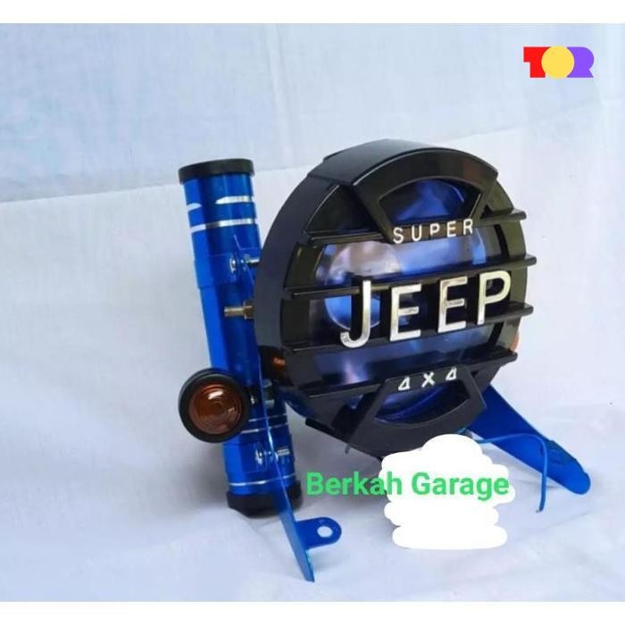 Baru Lampu Jeep Rx-King Breket Plus Sen Bulat Hitam Sepasang Rx-King Gl Pro Thunder Dll