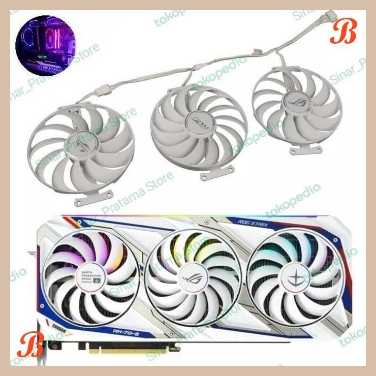 [SRP] Fan Asus Rog Strix RTX 3070 3080 3090 95mm 7pin White Edition OEM