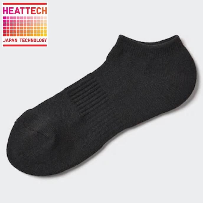 UNIQLO Men Socks Heattech Kaos Kaki Pendek Winter Pria Black