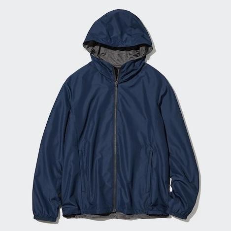 UNIQLO Jaket Pria Parka Reversible Navy