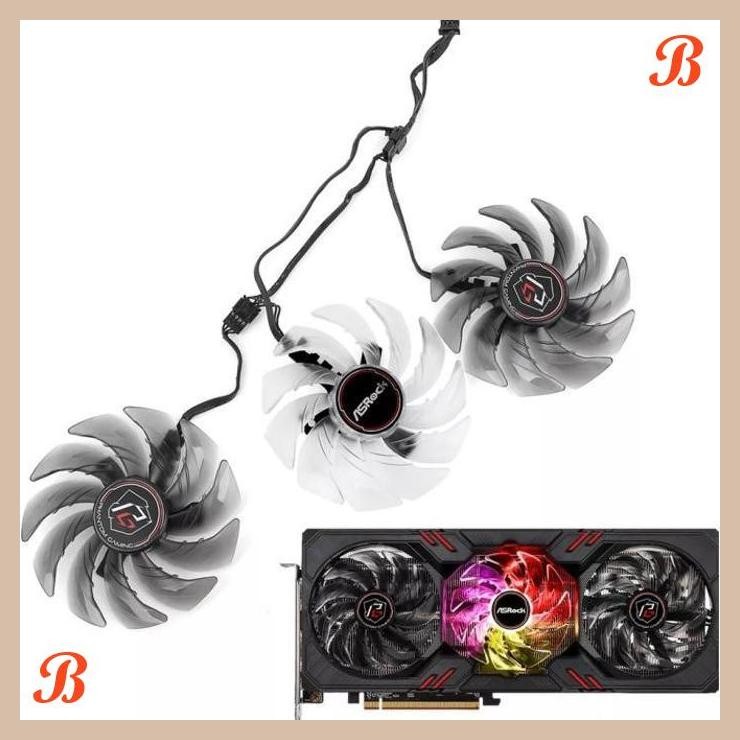 [SRP] Fan Kipas Asrock RX 6600 6700 6800 6900 xt Phantom Gaming 87mm 4pin