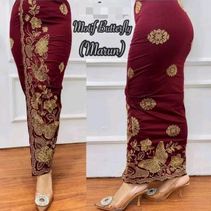 KAMEN JADI BORDIR MOTIF *KUPU*/KAMEN JADI/ROK BALI/SONGKET