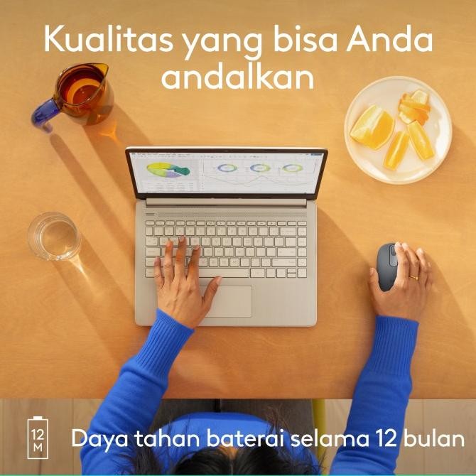 Murah Logitech M196 Mouse Wireless Bluetooth, Mouse Ringkas dan Portabel untuk Laptop, Tablet, dan L