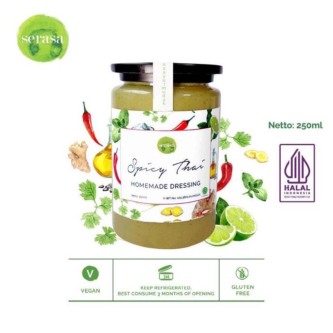 

Sale Spicy Thai Dressing In Jar By Serasa Salad [Vegan - Gluten Free]