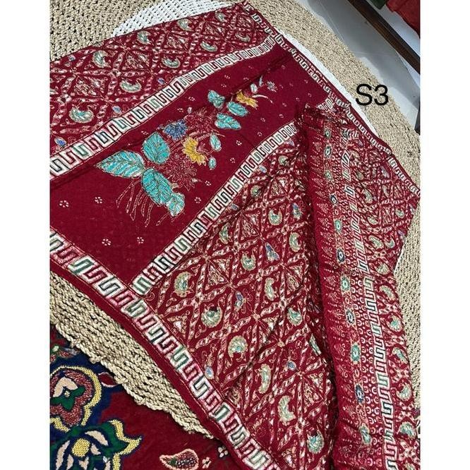 KAMEN SEMI ATBM VISCOSE BARON ANTIK SET KAMEN DAN SELENDANG LEBAR ENDEK BALI ENDEK PALEMBANG KAMEN B