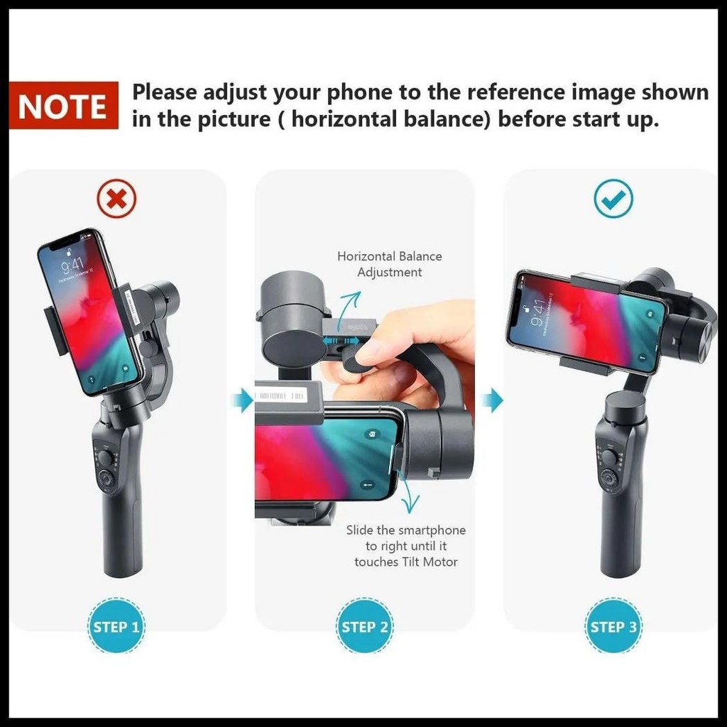 S5B SMARTPHONE GIMBAL 3 AXIS STABILIZER HANDPHONE