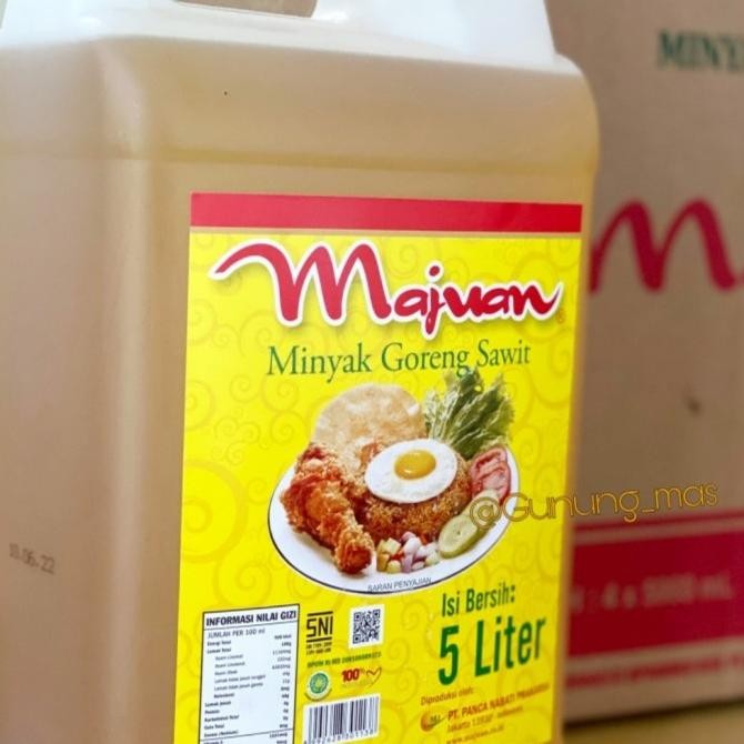 

Murah Minyak Goreng Merk Majuan 5 Liter Jerigen