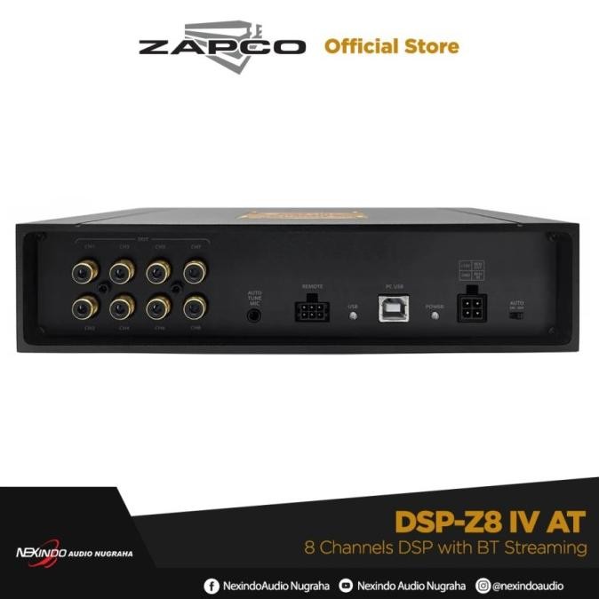 ZAPCO NEW DSP-Z8 IV AT 8 CHANNELS DSP WITH BT STREAMING ORIGINAL