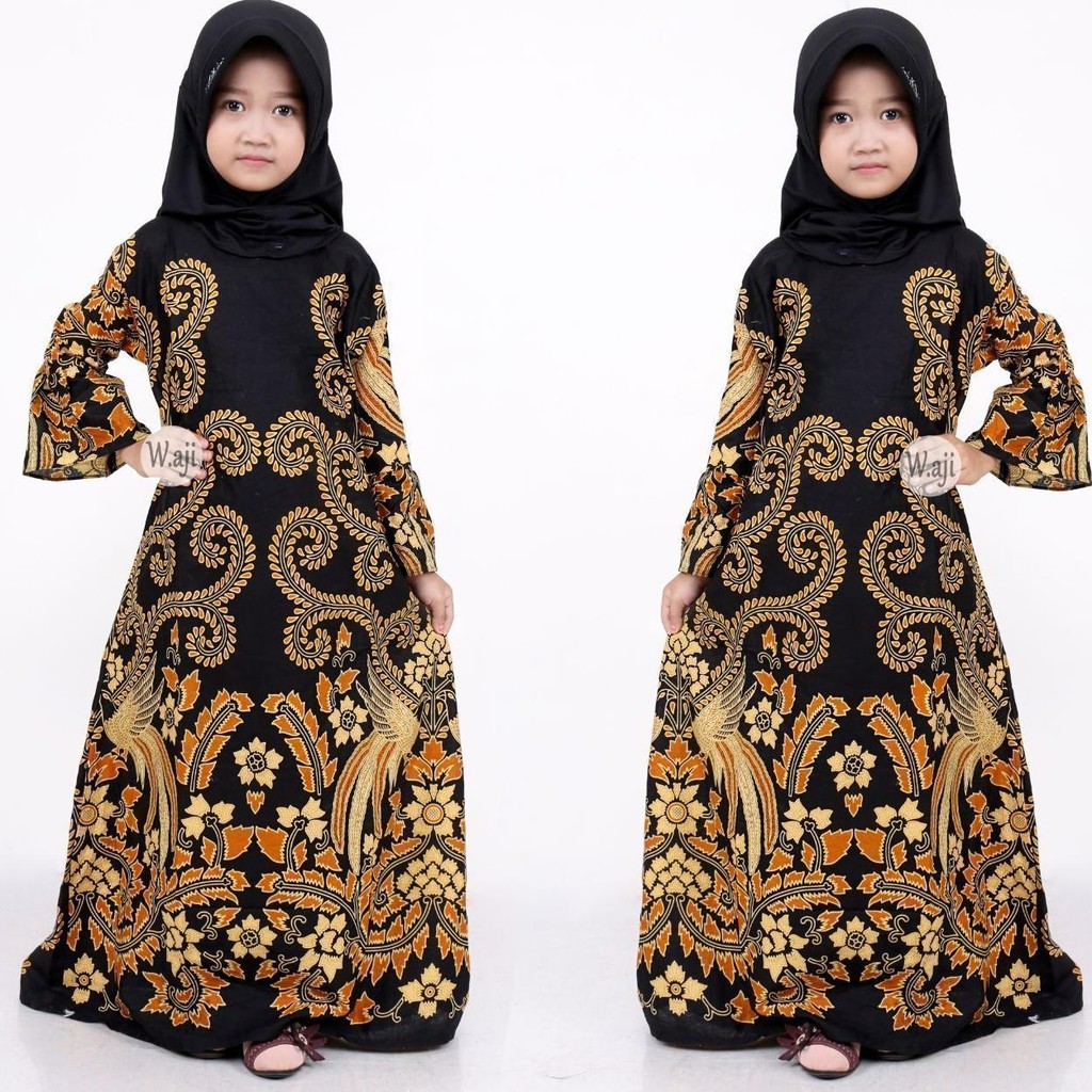 GAMIS ANAK/BAJU ANAK PERMPUAN/GAMIS BATIK/GAMIS BATIK ANAK  SAMBUNG MOTIF RANDOM USIA 4-11 TAHUN