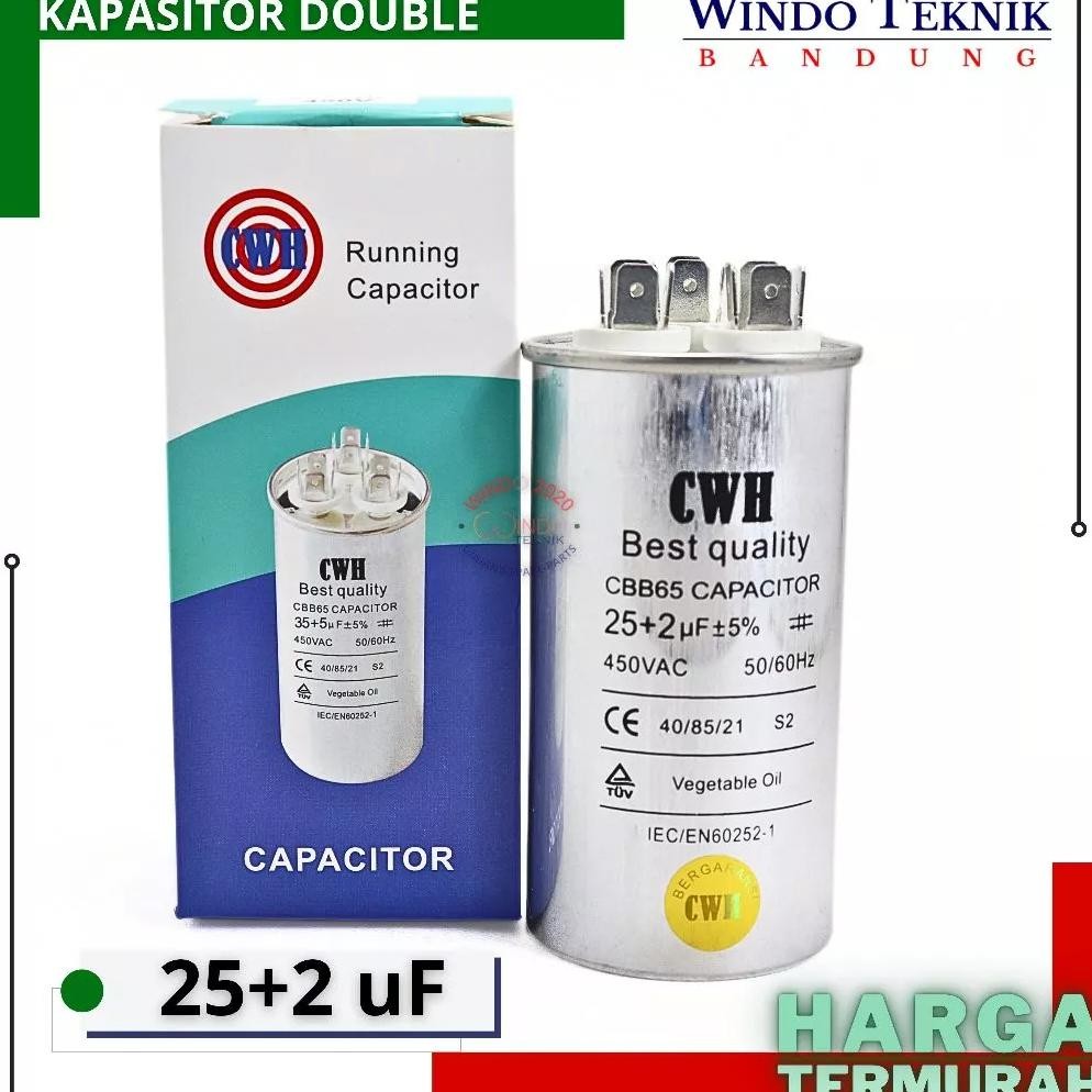 JH8 [GARANSI 3 TAHUN] KAPASITOR AC LG | RUNNING CAPASITOR AC PANASONIC | CAPACITOR DOUBLE CWH ALUMUN