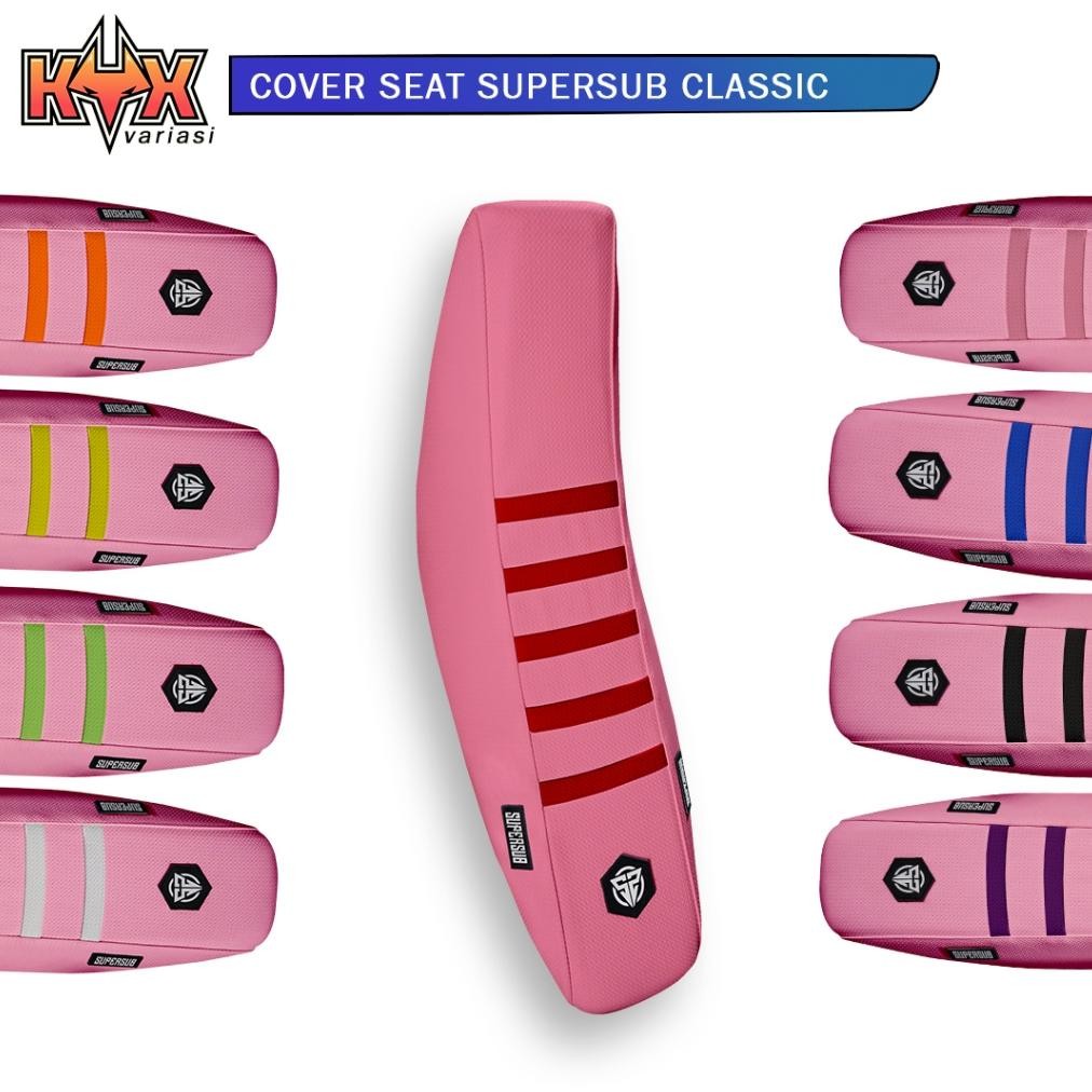 [COD] Cover Seat Bungkus Sarung Kulit Jok Universal Premium Supersub List CRF KLX Dtracker Supermoto