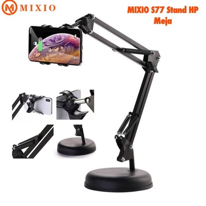 S77 HOLDER MEJA STAND LIFTABLE PHONE HOLDER 360 LAZYPOD HP BRACKET
