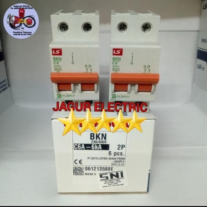 Spesial Mcb 6A-2P/Bkn C6A-6Ka-2P Mcb 6 Ampere -2P Ls Original